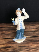 Load image into Gallery viewer, Desako Porcelain Clown Magician With Bisque Flowers Figurine 1993 Mexico
