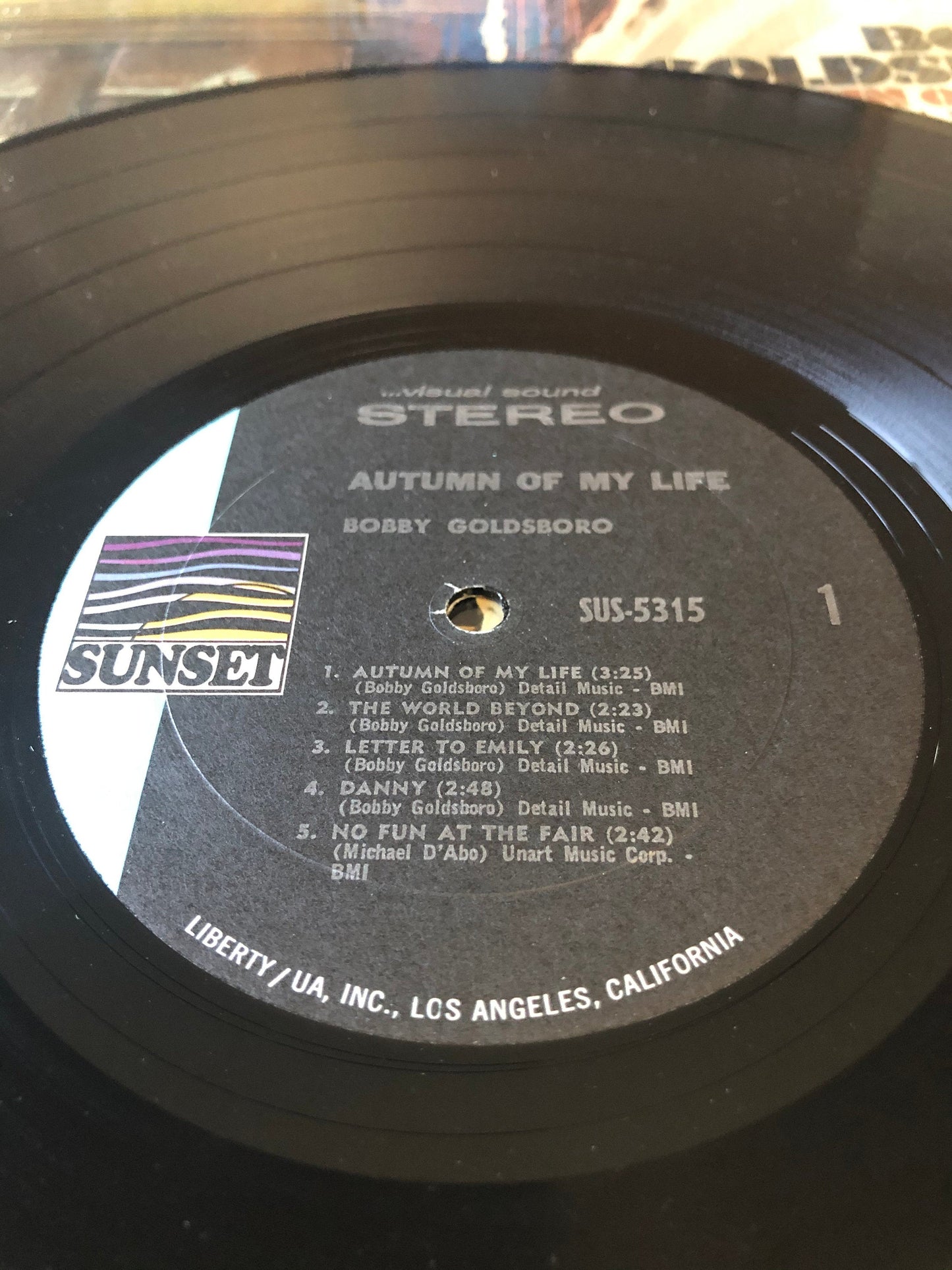 1970 Sunset Records Bobby Goldsboro Autumn Of My Life SUS-5315 LP Vinyl