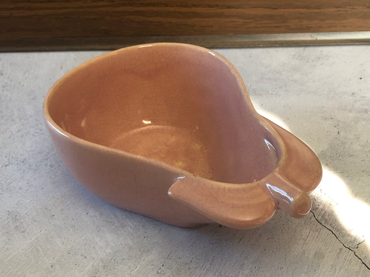 MCM 1940s Red Wing Pottery Pink Pear Shaped Dish
