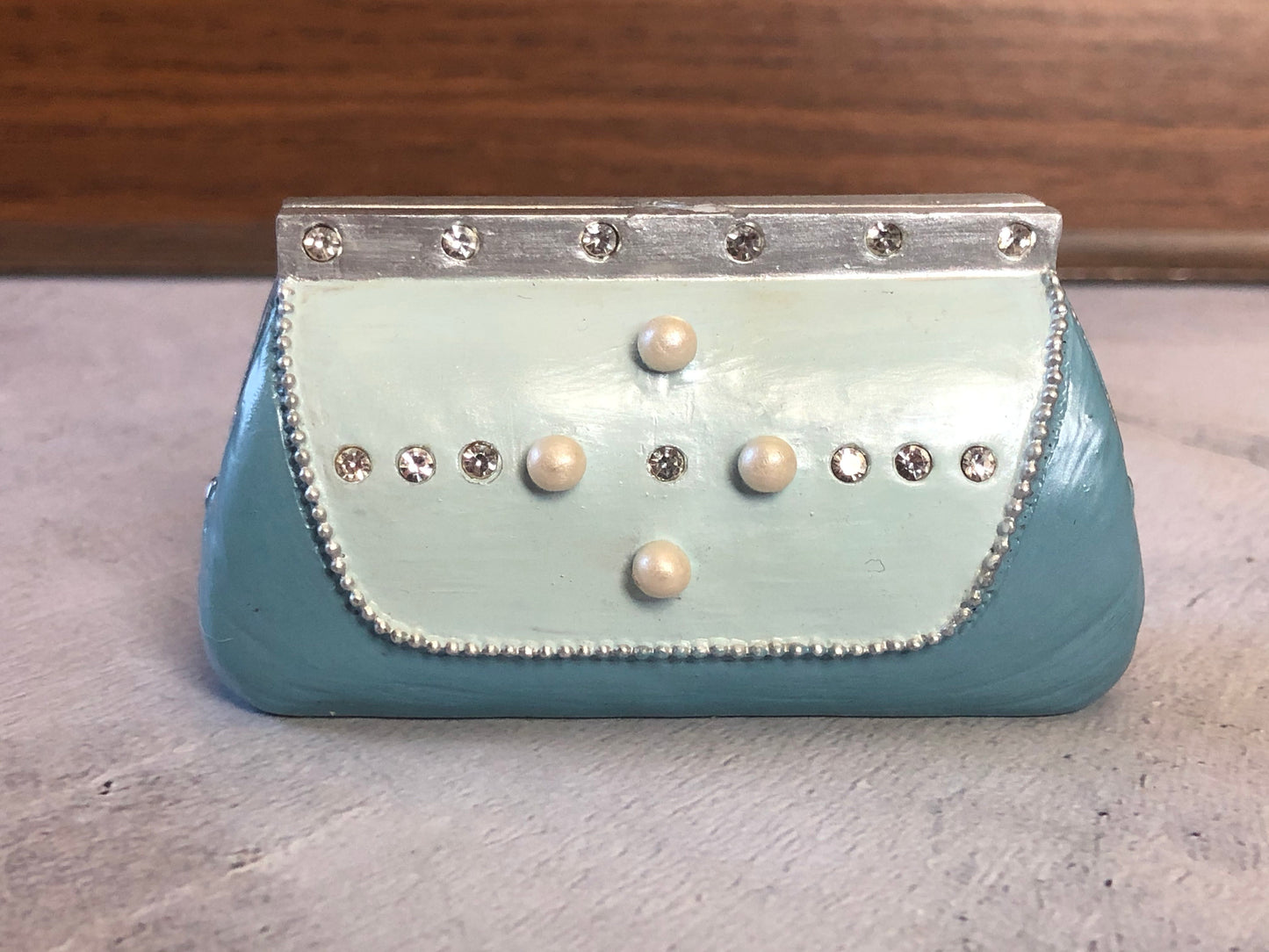 Lot of Four Ceramic Handbag Purses, Ceramic Purse Shaped Figurine, Decorative Ceramic Handbag Purses
