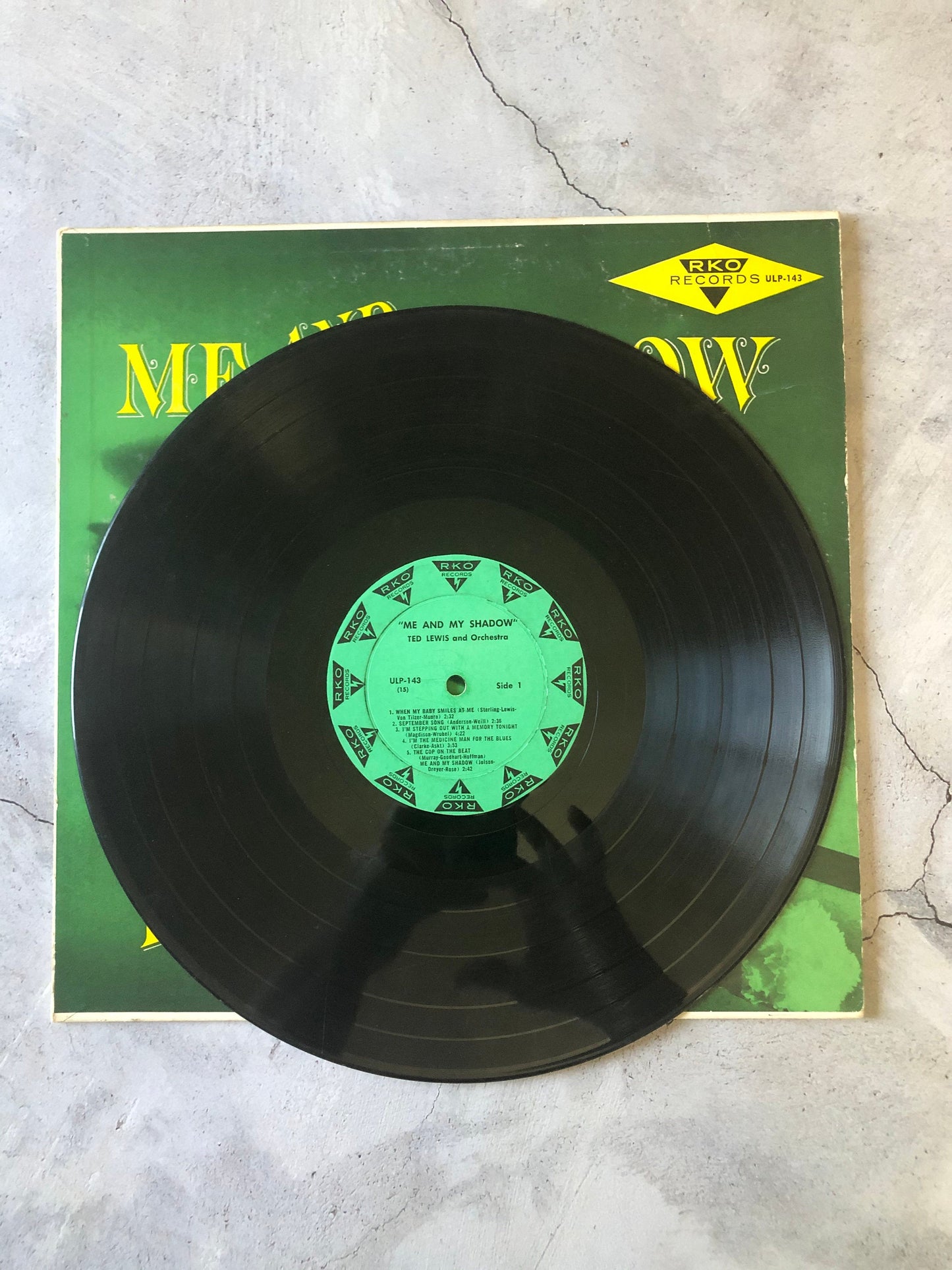Vintage RKO Records Ted Lewis Me And My Shadow ULP-143 LP Vinyl Mono Album
