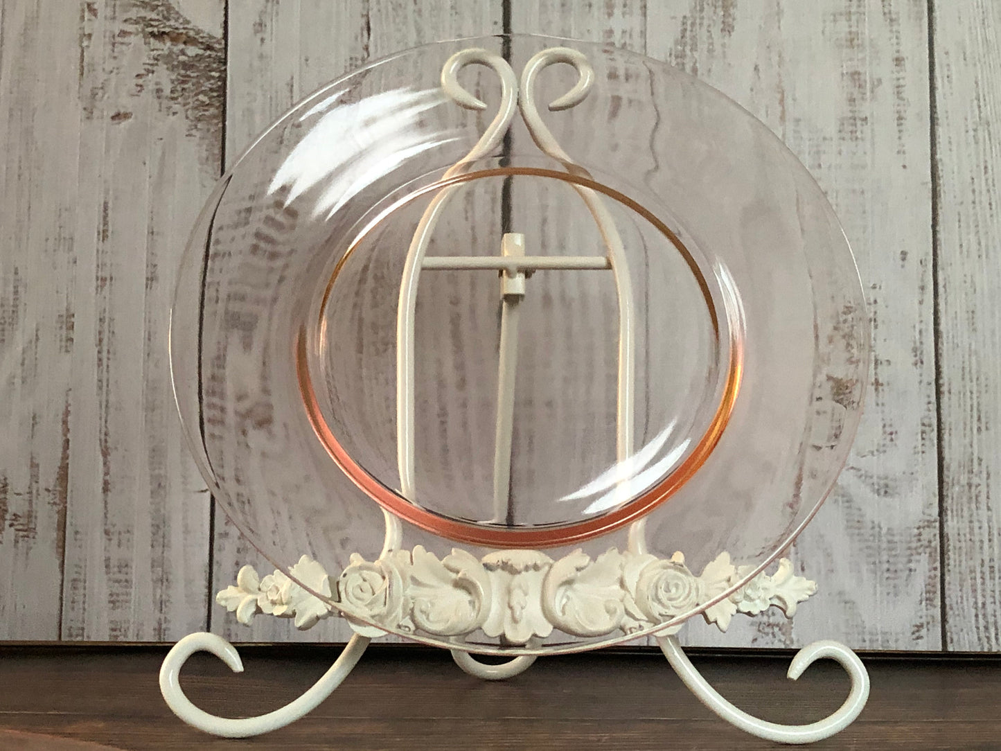 Blush Pink Vintage Depression Glass Salad or Dessert Plates, Pink Glass Luncheon Plates, Three Pink Glass Plates (sold separate)