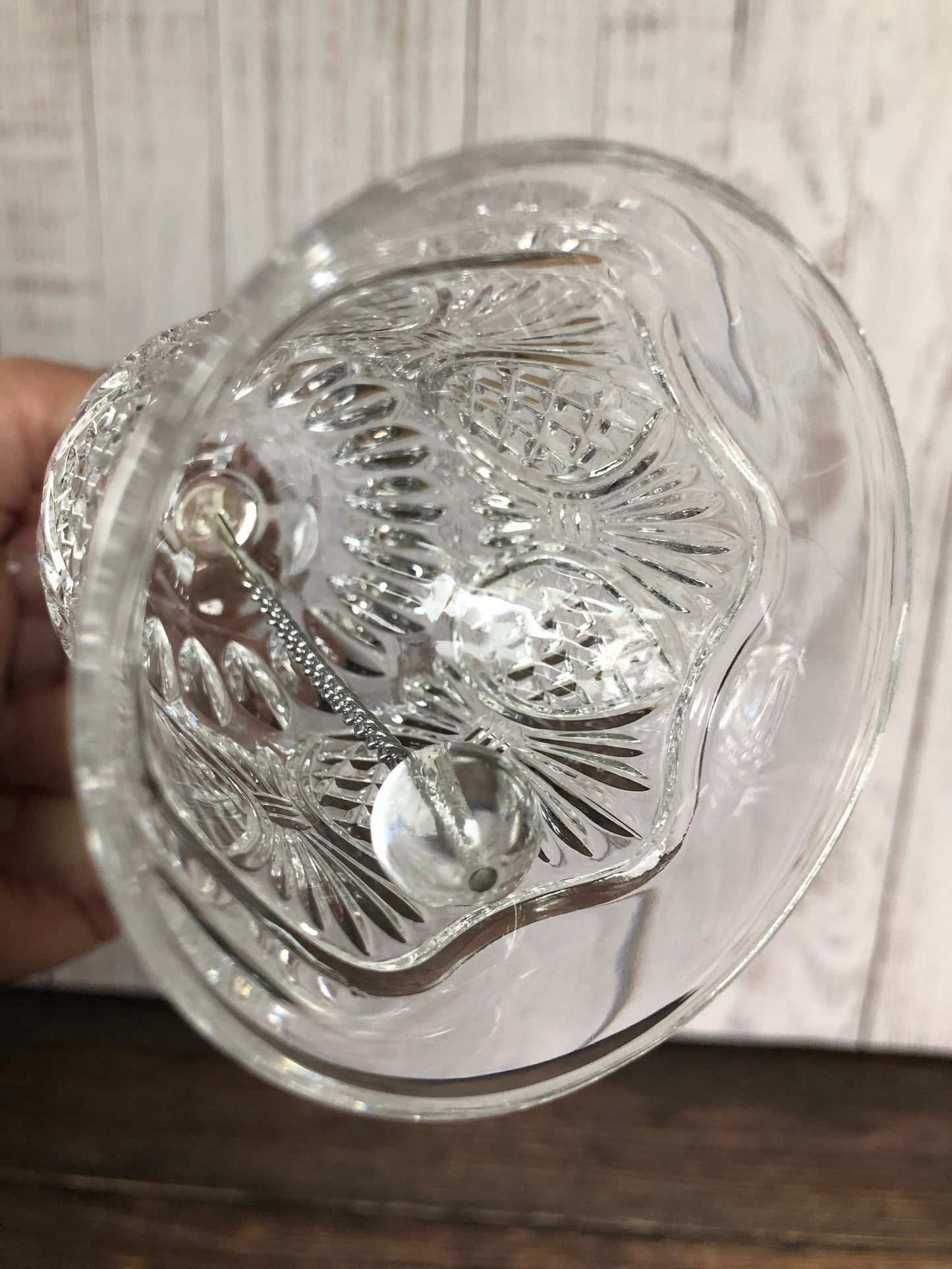 Crystal Cut Leaded Glass Bell, Crystal Dinner Bell, Clear Crystal Glass Bell
