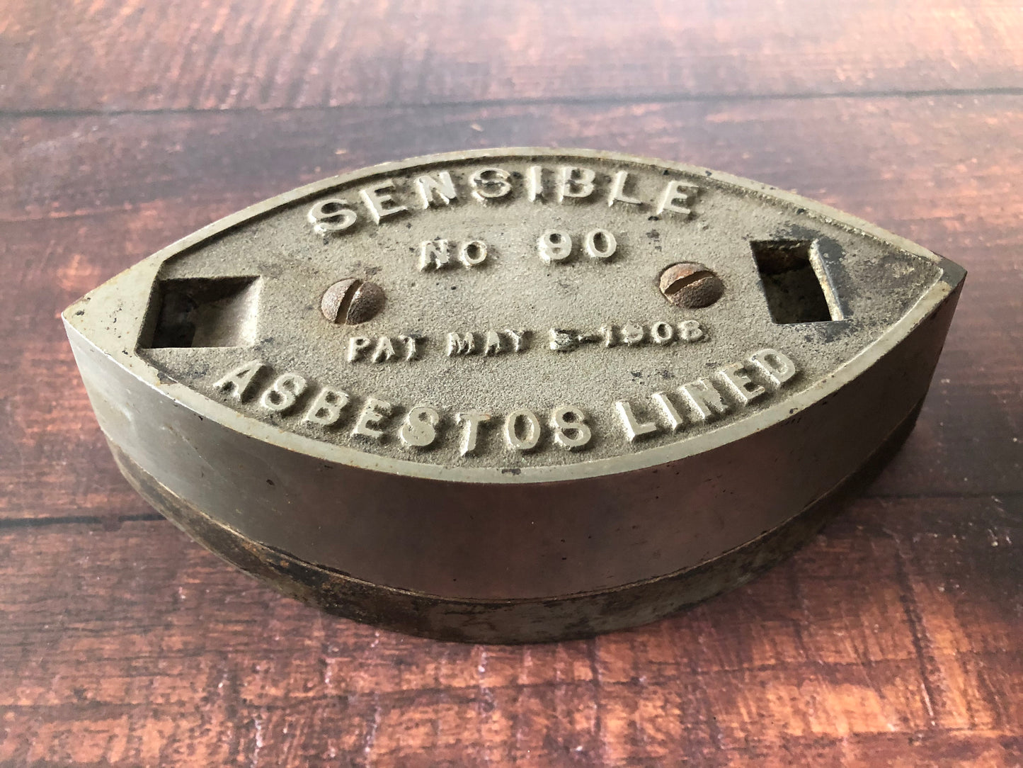 1900s Antique Sad Iron, Sensible 90 Flatiron, Antique Smoothing Iron Base