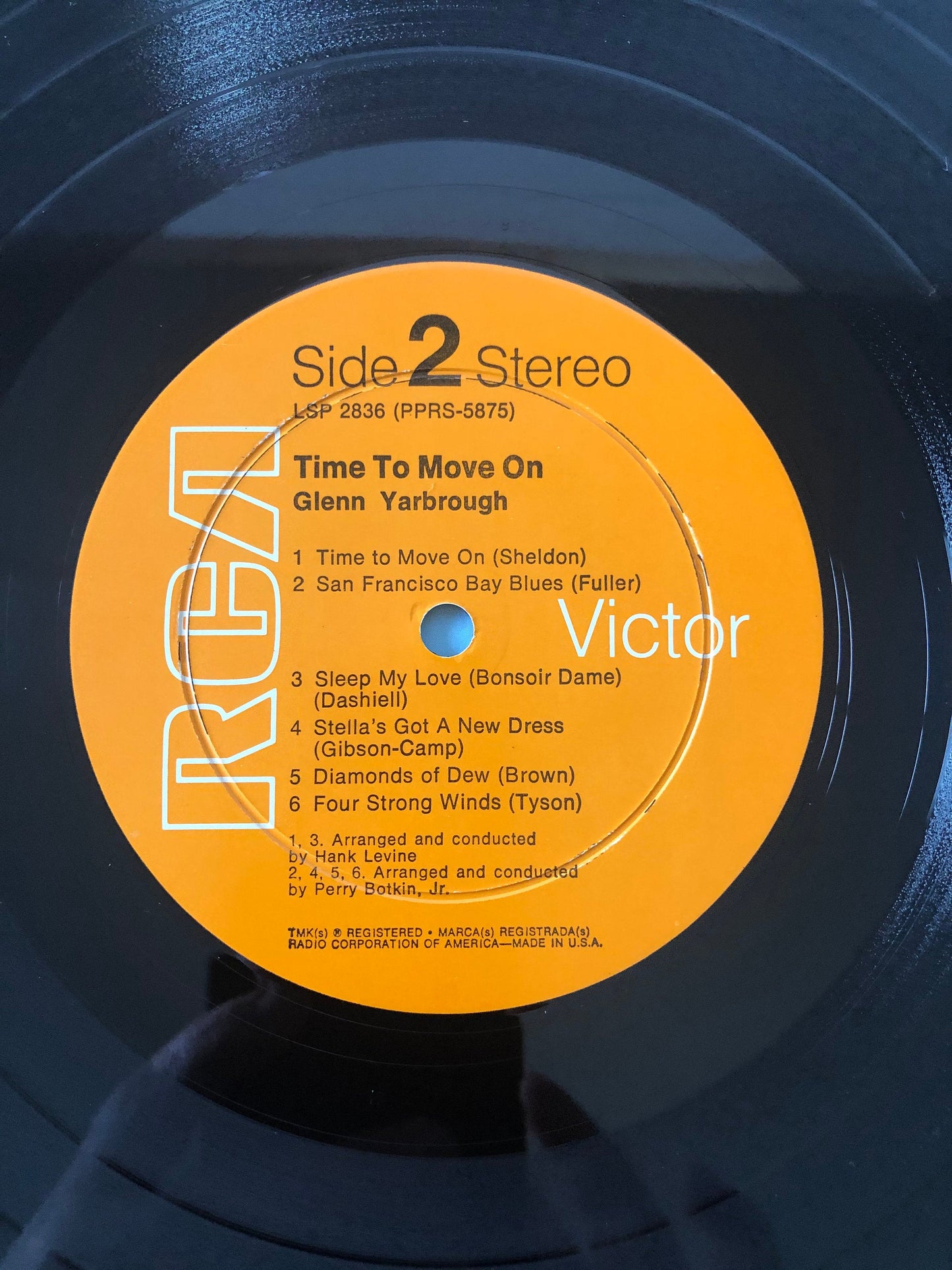 1964 RCA Victor Glenn Yarbrough Time to Move On LSP-2836