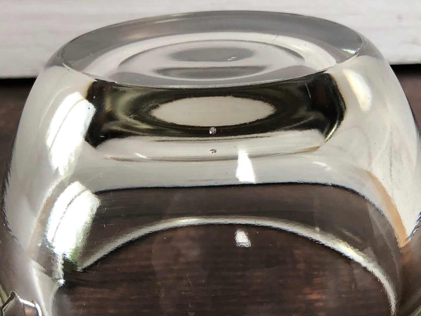 Mid Century Heavy Round Smooth Thick Cut Glass 2.5" Tall Ashtray, Mad Men Round Ashtray, Cigar Tray, Cigarette Tray