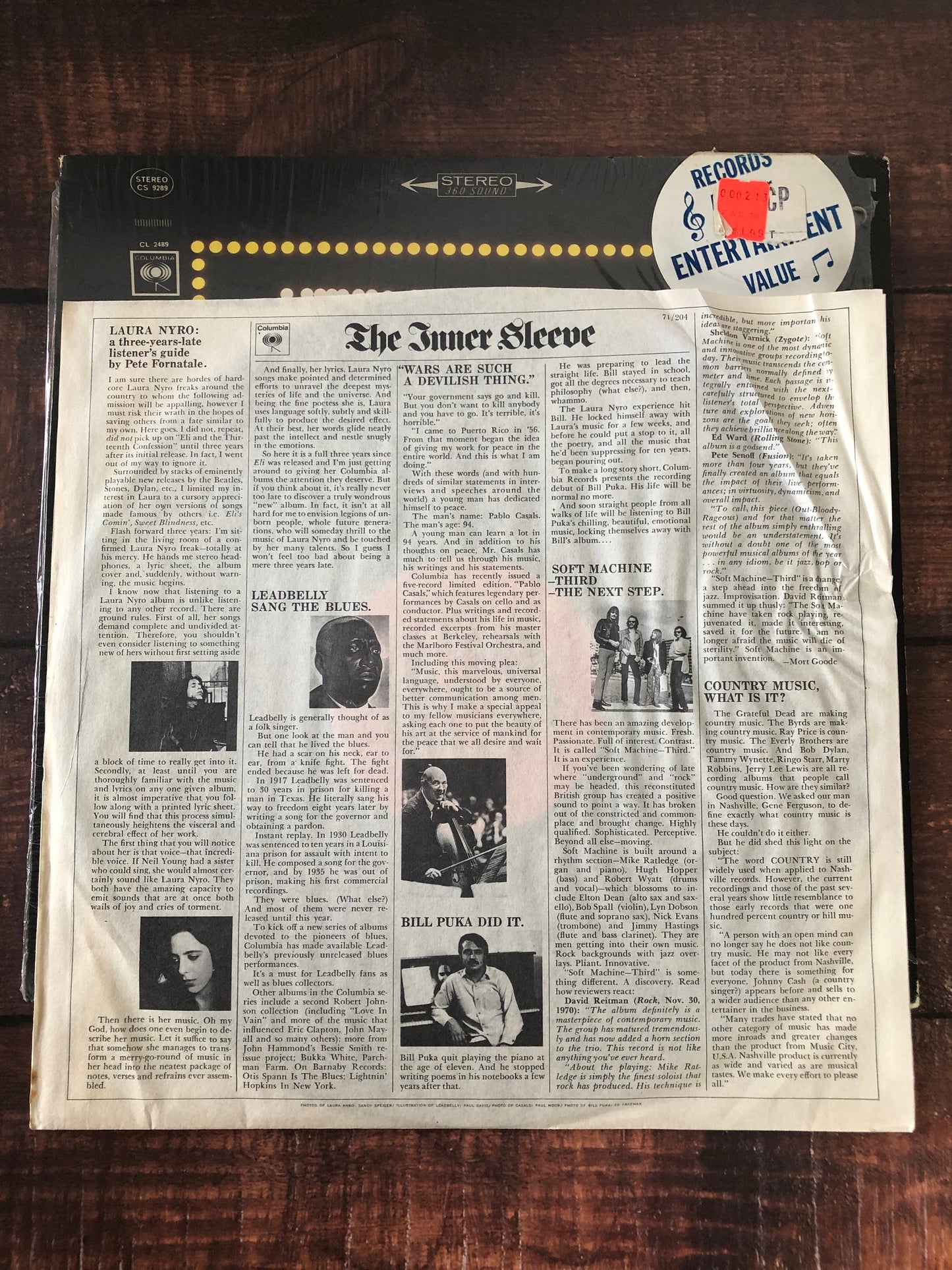 1960s Columbia Jerry Vale Greatest Moments on Broadway CS 9289 LP Record Album Vinyl