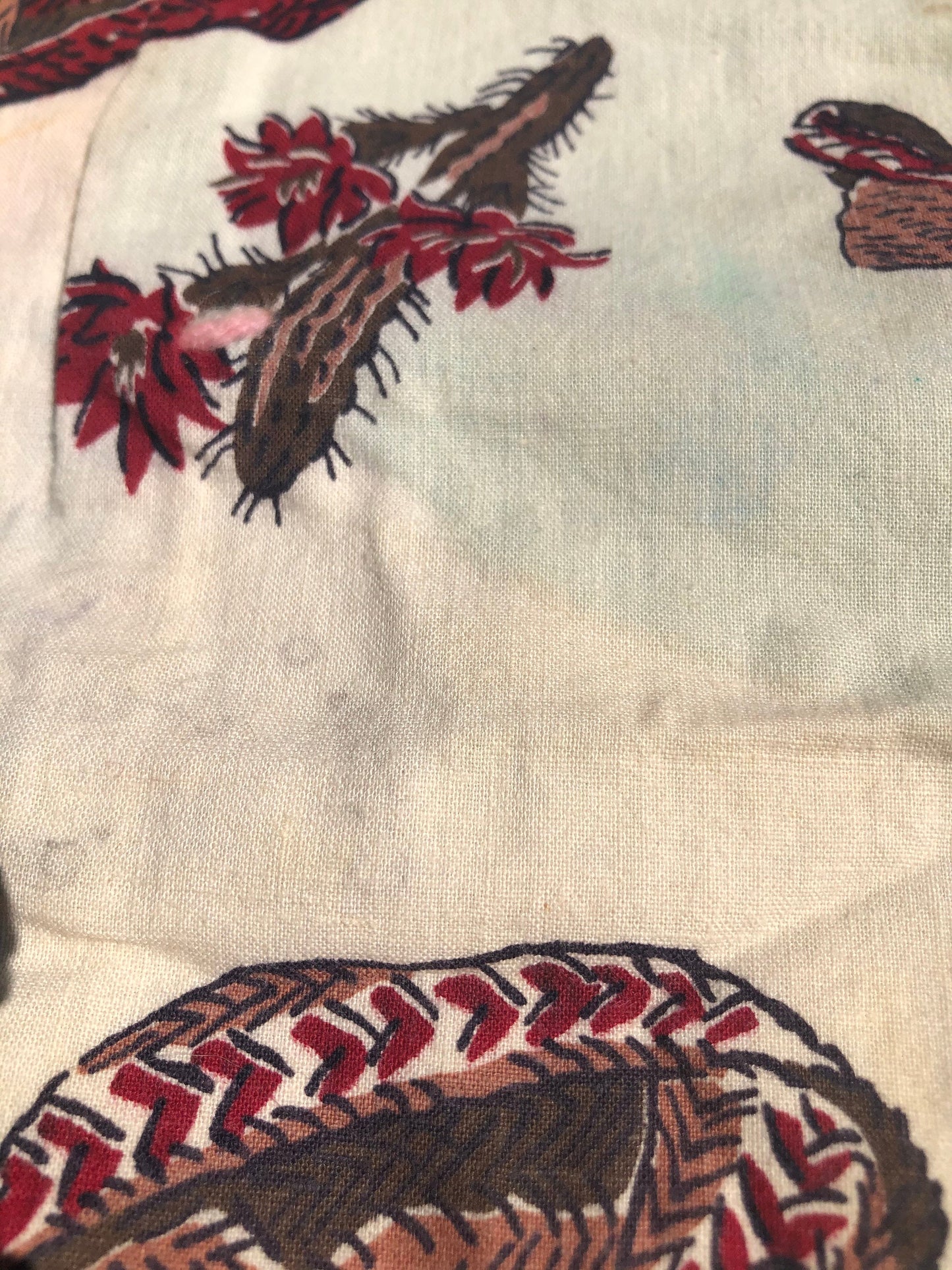 Adorable Vintage Handmade Cotton Fabrics Reversible Doll Quilt and Pillow