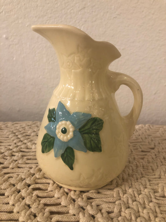 1940s Ceramic Hull Cream Pitcher Star Flower Pattern