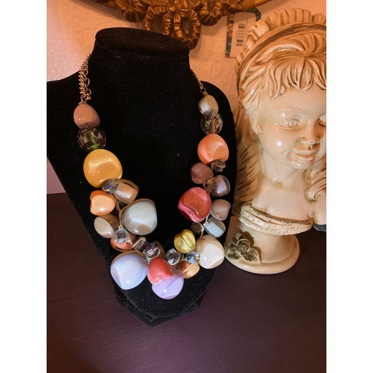 Chunky Glass Candy Bead Necklace