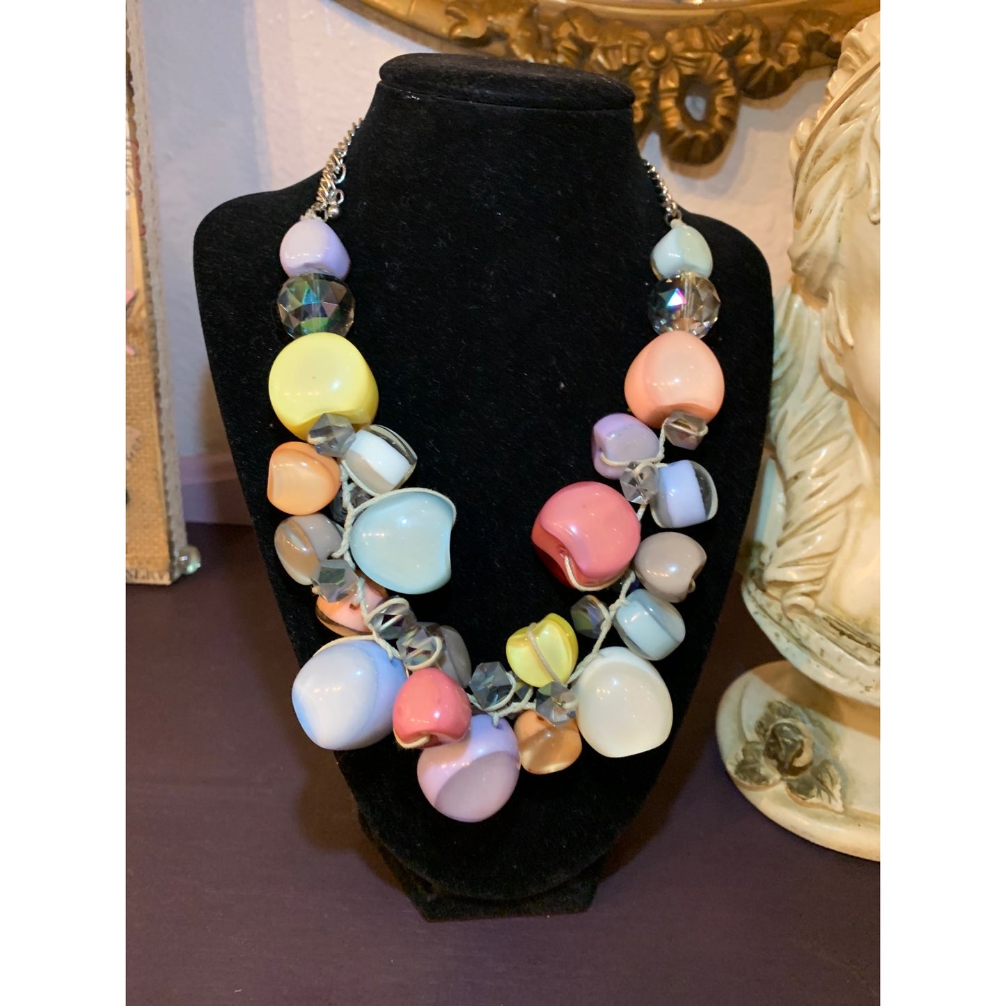 Chunky Glass Candy Bead Necklace