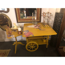 Load image into Gallery viewer, Life in Bloom Vintage Upcycled Wood Tea/Bar Cart
